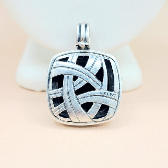 David Yurman Albion 20mm Black Onyx Pendant Enhancer - Picture 2 of 6